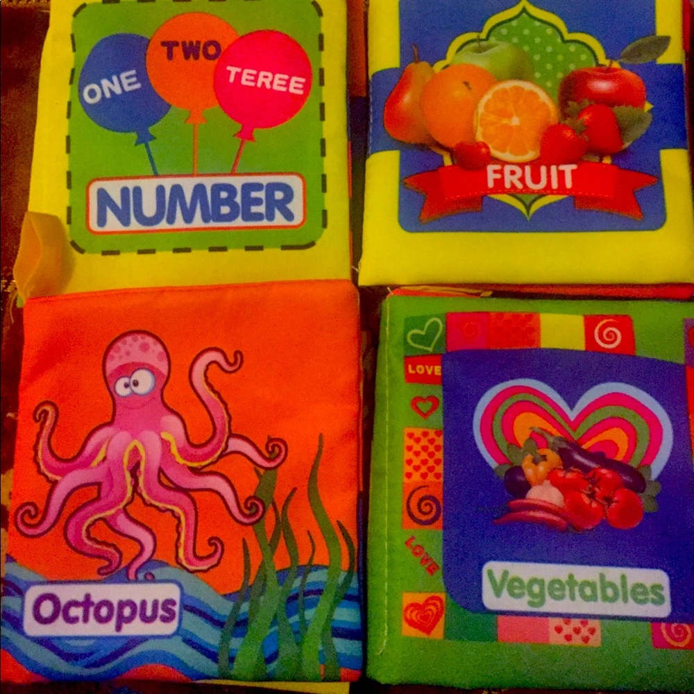 Fabric books set of 4